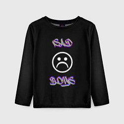 Лонгслив детский Sad boys лого, цвет: 3D-принт