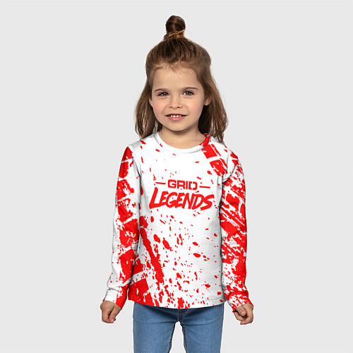 Детский лонгслив Грид легендс - гонки / 3D-принт – фото 5
