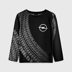 Лонгслив детский Opel tire tracks, цвет: 3D-принт