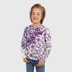 Лонгслив детский Фиолетовые мандалы, цвет: 3D-принт — фото 2