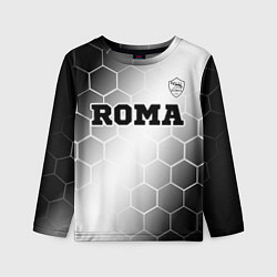 Лонгслив детский Roma sport на светлом фоне: символ сверху, цвет: 3D-принт