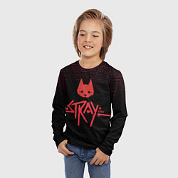 Лонгслив детский Stray game cat бродячий кот игра, цвет: 3D-принт — фото 2