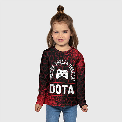Детский лонгслив Dota пришел, увидел, победил / 3D-принт – фото 5