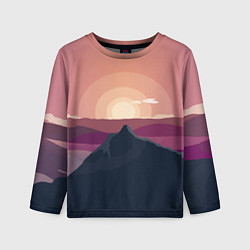 Лонгслив детский Горы восход солнца Mountain landscape, цвет: 3D-принт