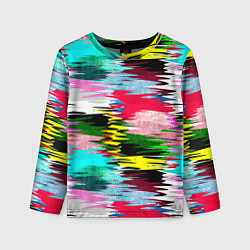 Детский лонгслив Абстрактный многоцветный неоновый узор