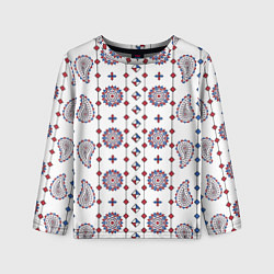 Лонгслив детский Пейсли с мандалами, цвет: 3D-принт