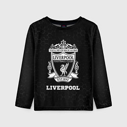 Лонгслив детский Liverpool sport на темном фоне, цвет: 3D-принт