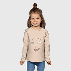 Лонгслив детский One Punch man Saitama face, цвет: 3D-принт — фото 2