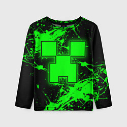 Лонгслив детский Minecraft neon green, цвет: 3D-принт