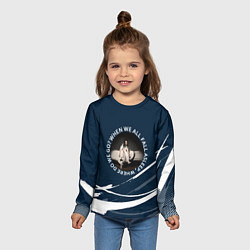 Лонгслив детский Billie Eilish - Абстракция, цвет: 3D-принт — фото 2