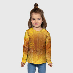Лонгслив детский Осенний узор, цвет: 3D-принт — фото 2