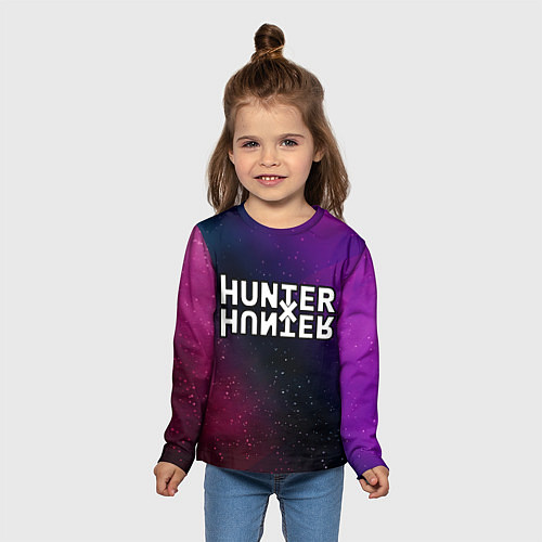 Детский лонгслив Hunter x Hunter gradient space / 3D-принт – фото 5