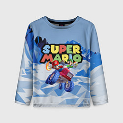 Лонгслив детский Марио и Луиджи гонщики - Super Mario, цвет: 3D-принт