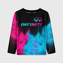 Детский лонгслив Infiniti - neon gradient: символ сверху