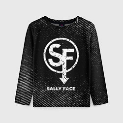 Лонгслив детский Sally Face с потертостями на темном фоне, цвет: 3D-принт