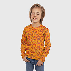 Лонгслив детский Halloween Pumpkin Pattern, цвет: 3D-принт — фото 2