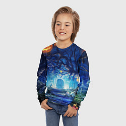 Лонгслив детский Ночь Halloween, цвет: 3D-принт — фото 2