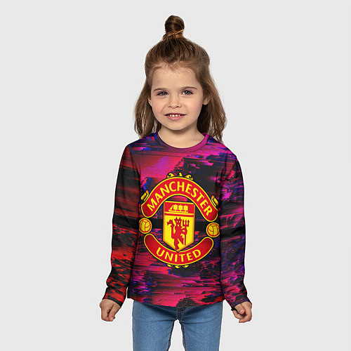 Детский лонгслив Manchester United / 3D-принт – фото 5