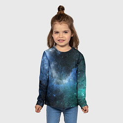 Лонгслив детский Акварель галактики, цвет: 3D-принт — фото 2
