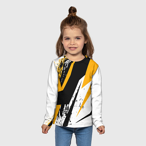 Детский лонгслив Гоночная абстракция / 3D-принт – фото 5