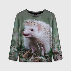Лонгслив детский Ежик альбинос, цвет: 3D-принт