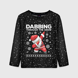 Лонгслив детский Santa dabbing, through the snow, цвет: 3D-принт