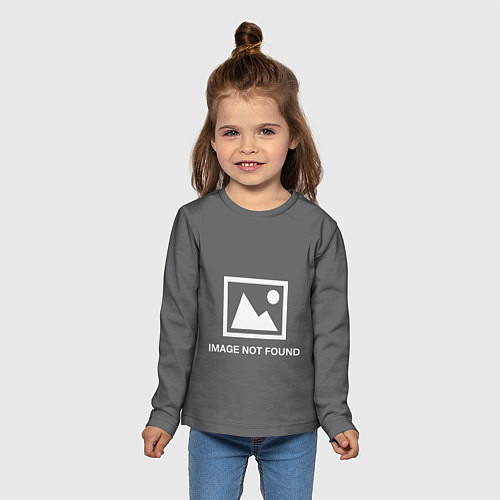 Детский лонгслив Image not found / 3D-принт – фото 5