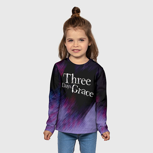 Детский лонгслив Three Days Grace lilac / 3D-принт – фото 5