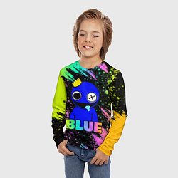 Лонгслив детский Rainbow Friends - Blue, цвет: 3D-принт — фото 2