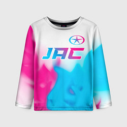 Лонгслив детский JAC neon gradient style: символ сверху, цвет: 3D-принт