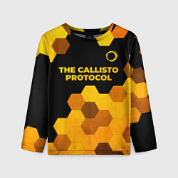 Лонгслив детский The Callisto Protocol - gold gradient: символ свер, цвет: 3D-принт