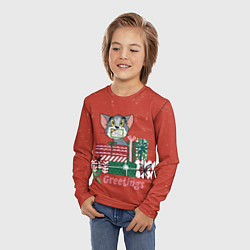 Лонгслив детский Том и подарки, цвет: 3D-принт — фото 2