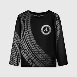 Детский лонгслив Mercedes tire tracks