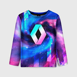 Детский лонгслив Renault неоновый космос
