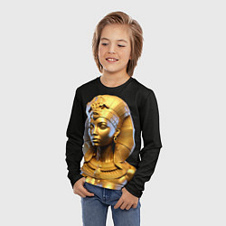 Лонгслив детский Нейросеть - золотая египетская богиня, цвет: 3D-принт — фото 2