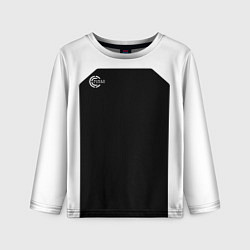 Детский лонгслив FIRM черно-белая