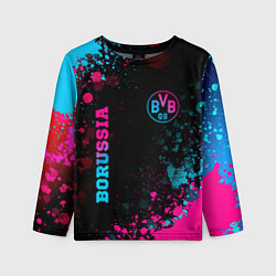 Детский лонгслив Borussia - neon gradient: надпись, символ