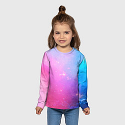 Лонгслив детский Звёздное геометрическое небо, цвет: 3D-принт — фото 2