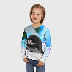 Лонгслив детский Кролик символ нового года, цвет: 3D-принт — фото 2