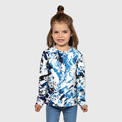 Лонгслив детский Взрыв гжели, цвет: 3D-принт — фото 2