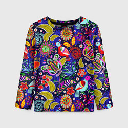 Детский лонгслив Multicolored floral patterns