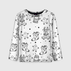 Детский лонгслив Варежки и носочки