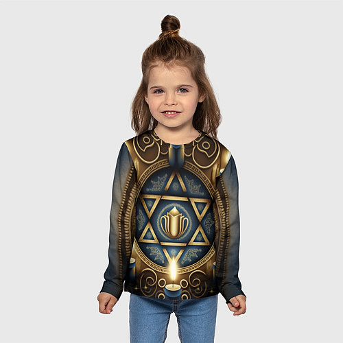 Детский лонгслив Ханука праздник огней / 3D-принт – фото 5