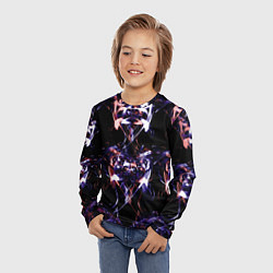 Лонгслив детский Абстракция-Неон, цвет: 3D-принт — фото 2