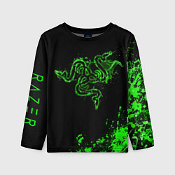 Лонгслив детский Razer брызги, цвет: 3D-принт