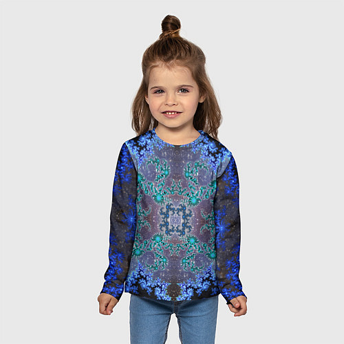 Детский лонгслив Космические фракталы / 3D-принт – фото 5