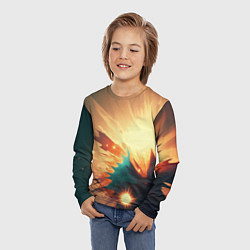 Лонгслив детский Фон - цвета вселенной, цвет: 3D-принт — фото 2
