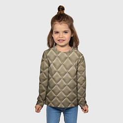 Лонгслив детский Стёганая кожа - fashion texture, цвет: 3D-принт — фото 2