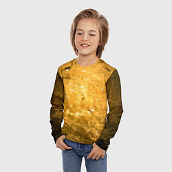 Лонгслив детский Золотая абстрактная поверхность, цвет: 3D-принт — фото 2