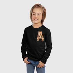 Лонгслив детский Yakuza dog samurai, цвет: 3D-принт — фото 2